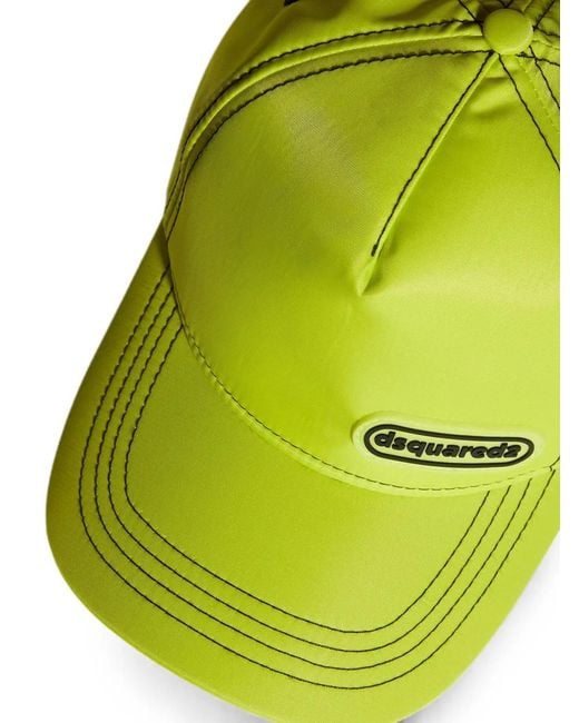 DSquared² Green Logo-Patch Baseball Cap for men
