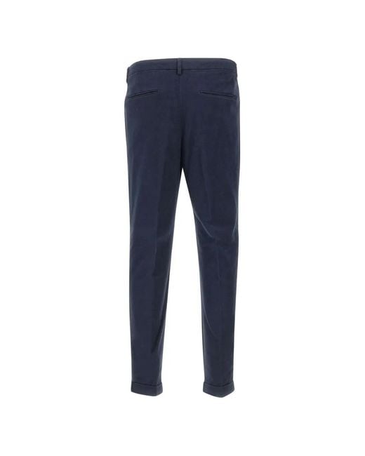 Devore Blue Pleated-Details Trousers for men