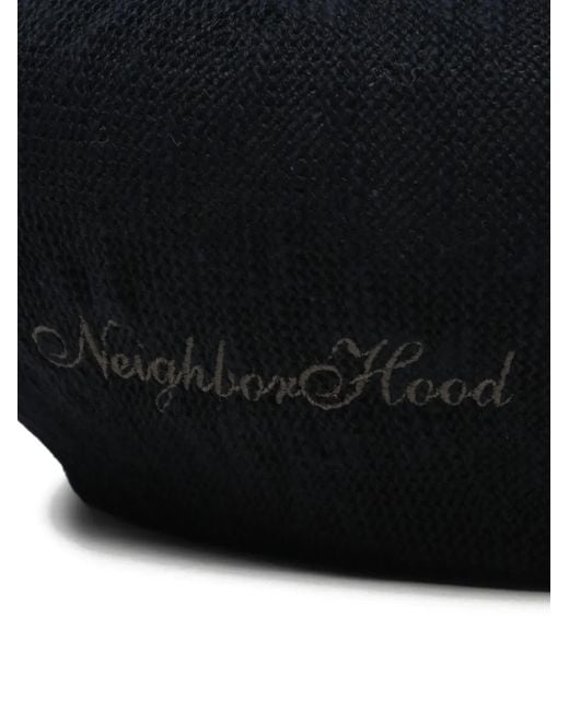 Neighborhood Baret Van Katoenblend Met Borduurwerk in het Black voor heren