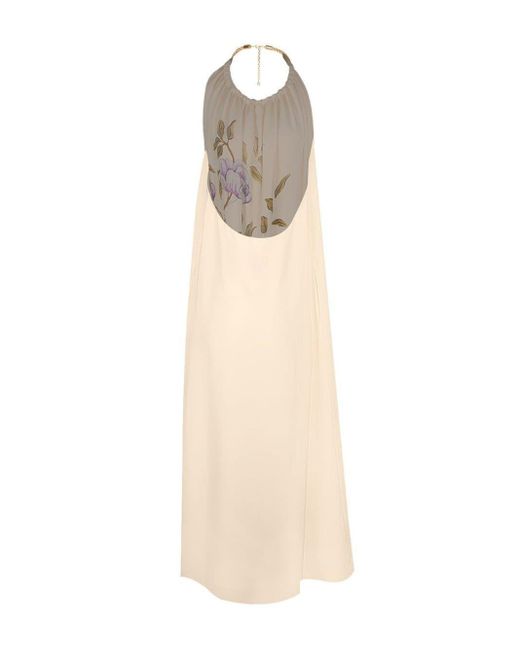 Adam Lippes Metallic Floral-print Silk Dress