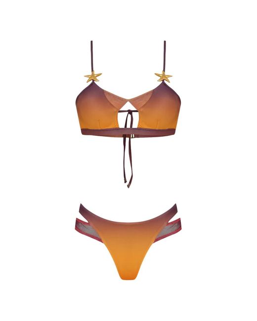 Amir Slama White X Tati Barbieri Starfish-Detail Ombré Bikini