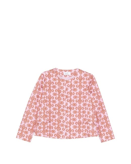 Niu Pink Floral Bolero Jacket
