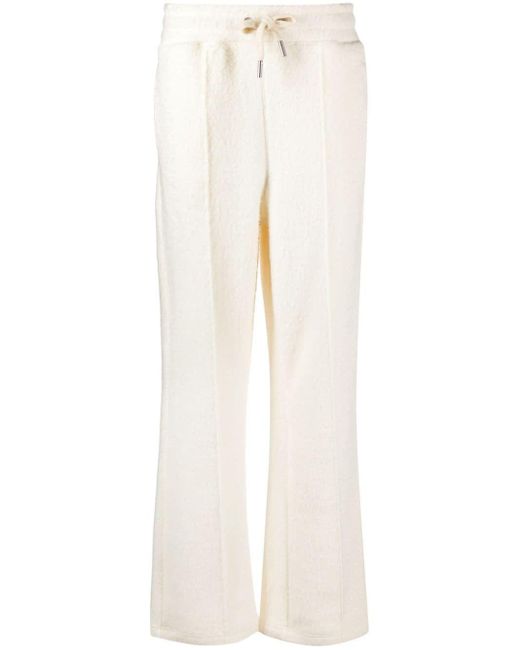 AMI White Straight-leg Trousers