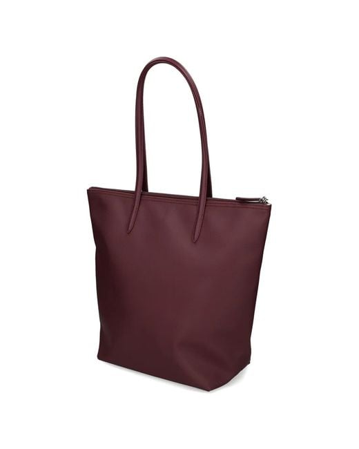 Lacoste Purple Small Concept L.12 Tote Bag
