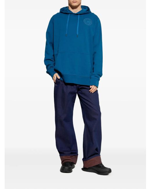 Canada Goose Blue Huron Embroidered-Logo Hoodie for men
