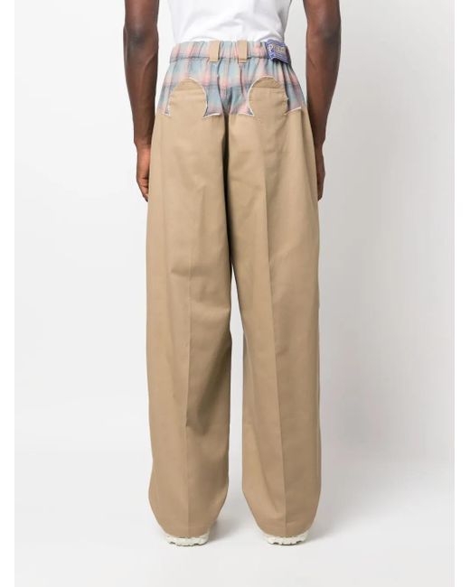 Maison Margiela Natural X Pendleton Checked Trousers for men