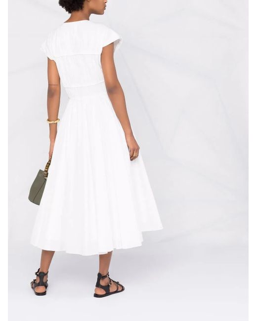 TOVE White Phoebe Organic Cotton Dress