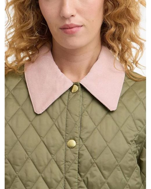 Barbour Green Liddesdale Diamond-Quilted Jacket