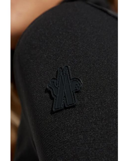 Moncler Black Polartec Logo-Appliqué Sweatshirt
