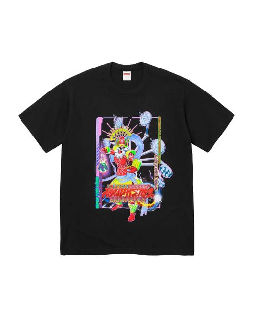 Supreme Black Graphic-Print T-Shirt for men