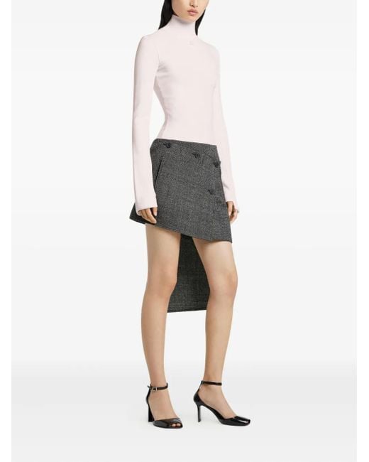 Courreges White Mock-Neck Interlock Sweater