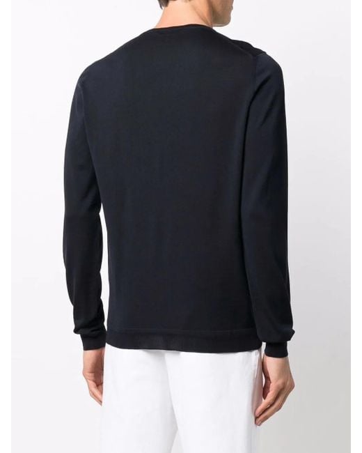 GOES BOTANICAL Blue Crew-Neck Knit Jumper for men