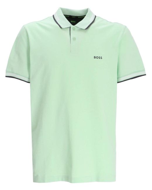 Boss Paule 1 Poloshirt mit Streifen in Green für Herren