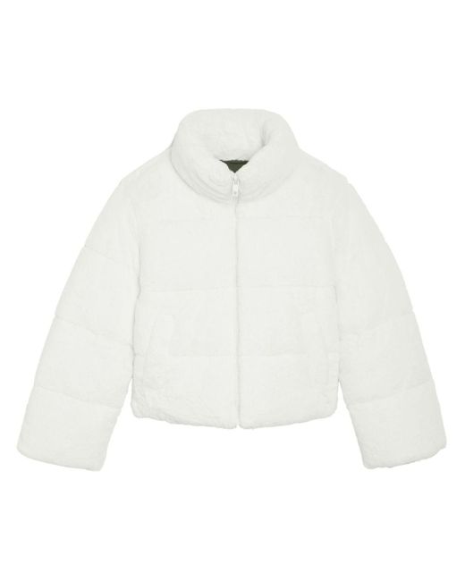 Apparis White Lana Funnel-neck Puffer Jacket