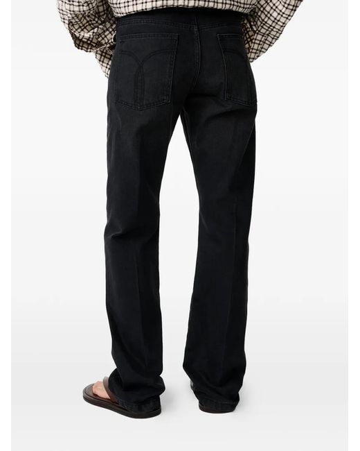 Studio Nicholson Black Jean Barra À Cinq Poches