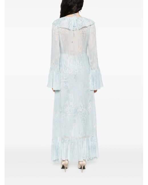 Blumarine White Maxikleid Mit Print