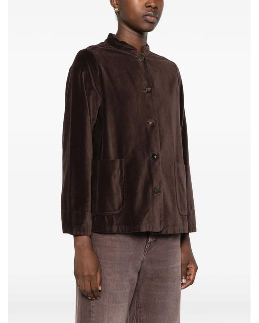 ROSSO35 Brown Button-Up Jacket