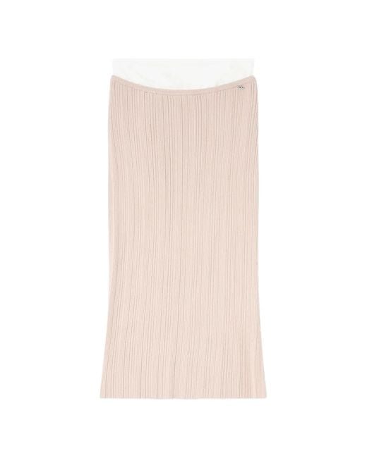 DIESEL White Midi M-Zinia Skirt