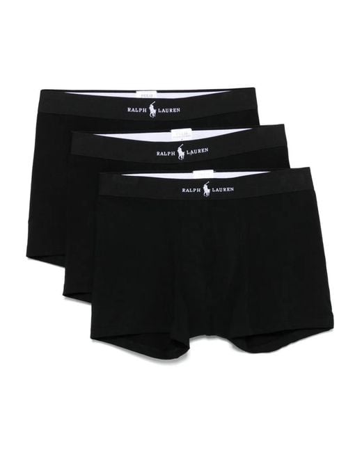 Polo Ralph Lauren Black Logo-Waistband Boxers (Pack Of Three) for men