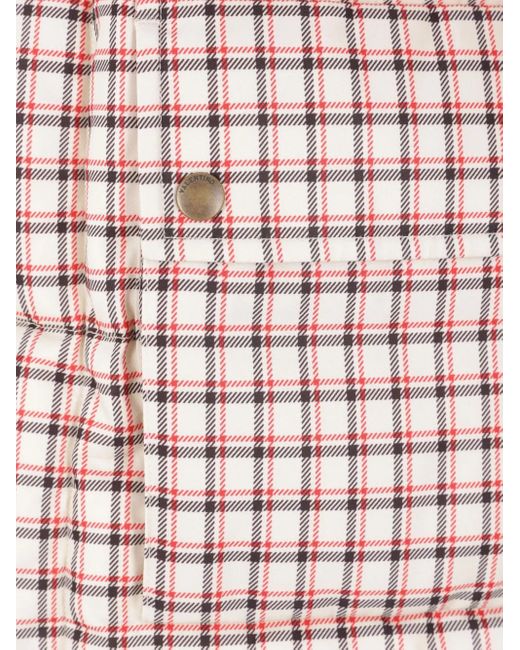 Valentino Garavani Red Checked Quilted Coat for men