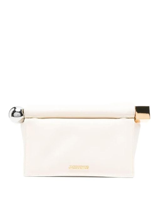 Jacquemus Natural Small Rond Carré Clutch