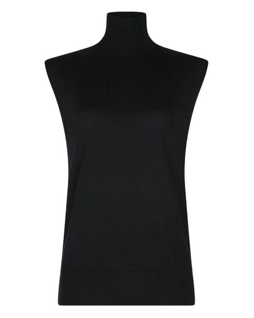 Totême  Black Ärmelloses Rollkragentop