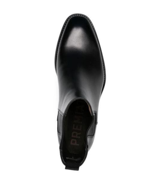 Premiata Black Chelsea Austinn Leather Boots for men