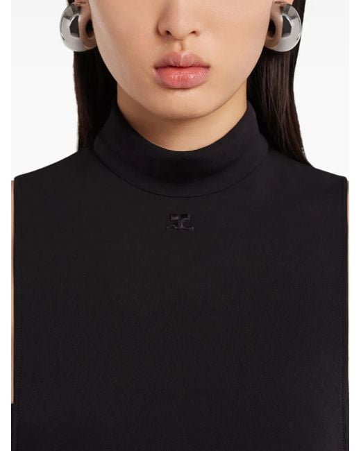 Courreges White Infinity Earrings