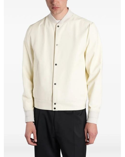 Salvatore Santoro White Veste Bomber En Cuir for men
