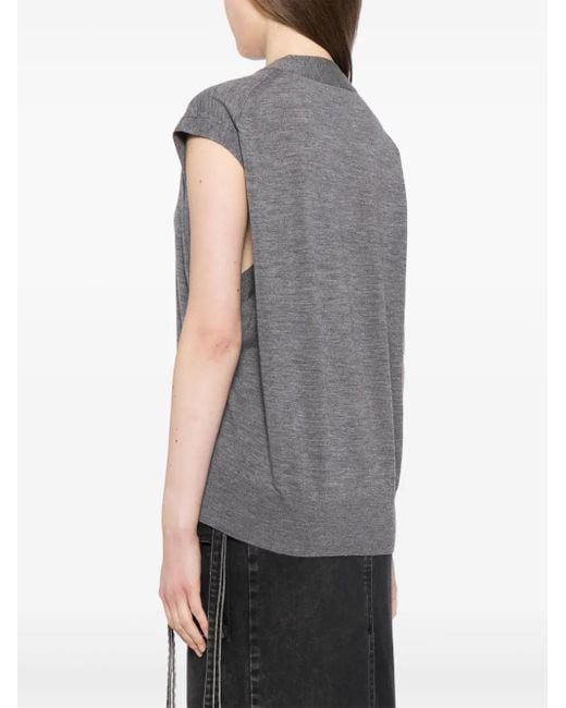 JNBY Gray Wool Knit Waistcoat