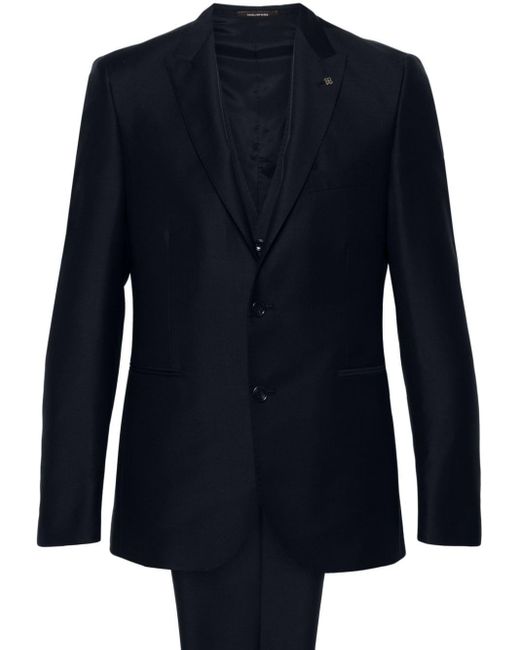 Tagliatore Blue Single-breasted Wool Suit for men