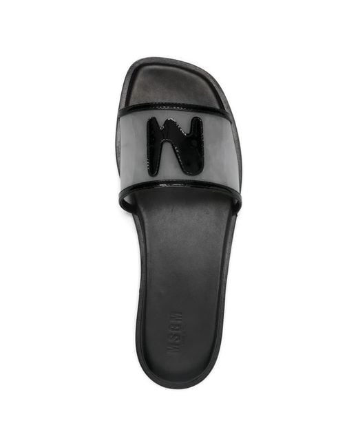 Mules Con Logo di MSGM in White