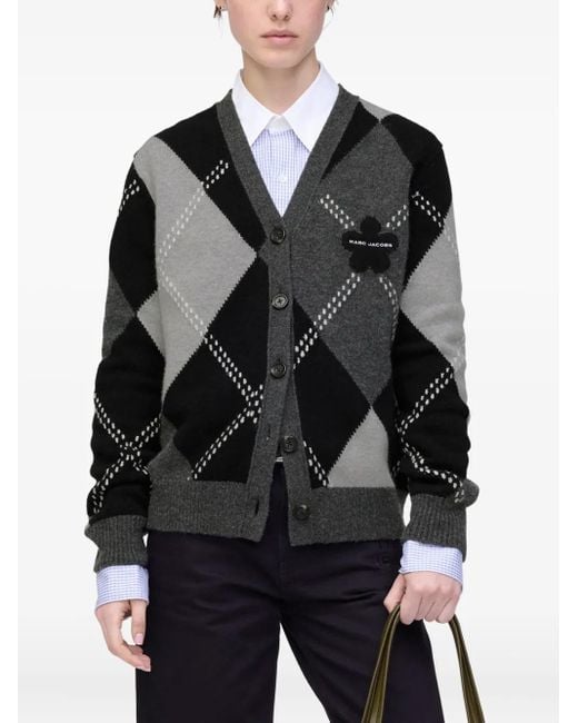 Cardigan À Losanges Marc Jacobs en coloris Black