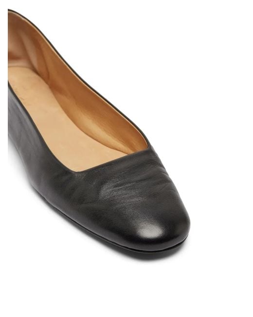 Marsèll Black Distesa Leather Ballet Flats
