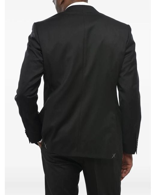 Corneliani Black Single-Breasted Suit for men