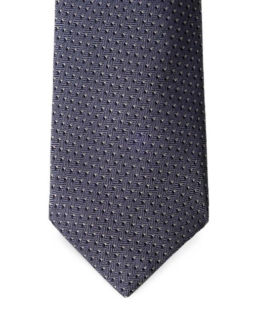 Hackett Blue Dot-Pattern Silk Tie for men