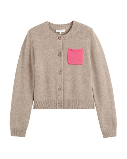 Cardigan À Poche Plaquée Chinti & Parker en coloris Pink
