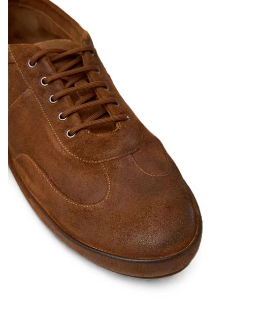 Marsèll Brown Scatopelle Suede Lace-Up Derby Shoes for men