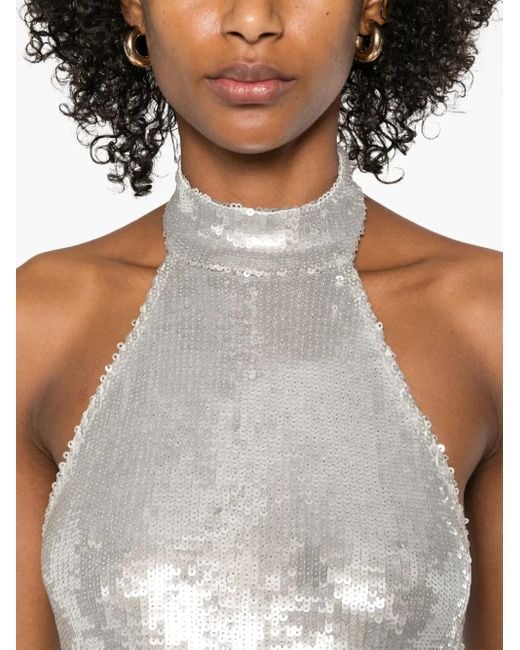 Atu Body Couture White Sequinned Gown