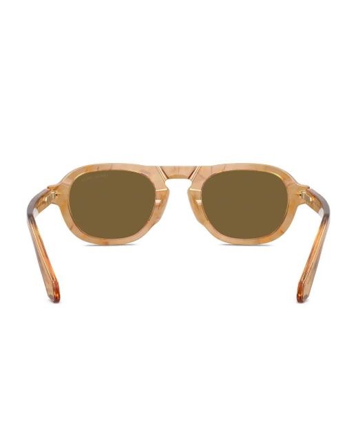 Giorgio Armani Natural Round-Frame Sunglasses for men