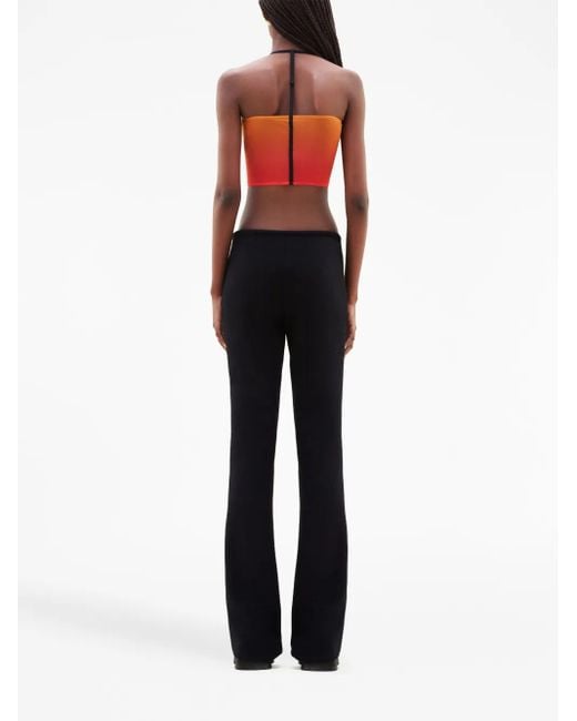Courreges Orange Gradient Effect Bandeau Top