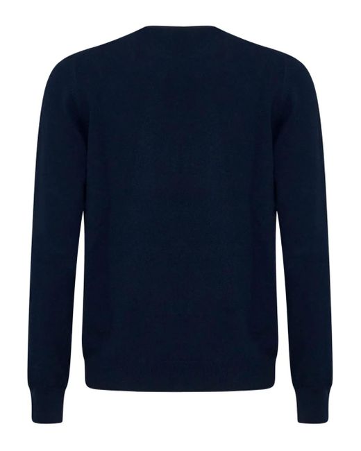 D4.0 Blue Crew-Neck Sweater for men