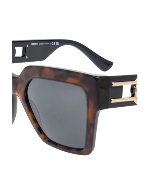 Versace Gray Square-Frame Sunglasses