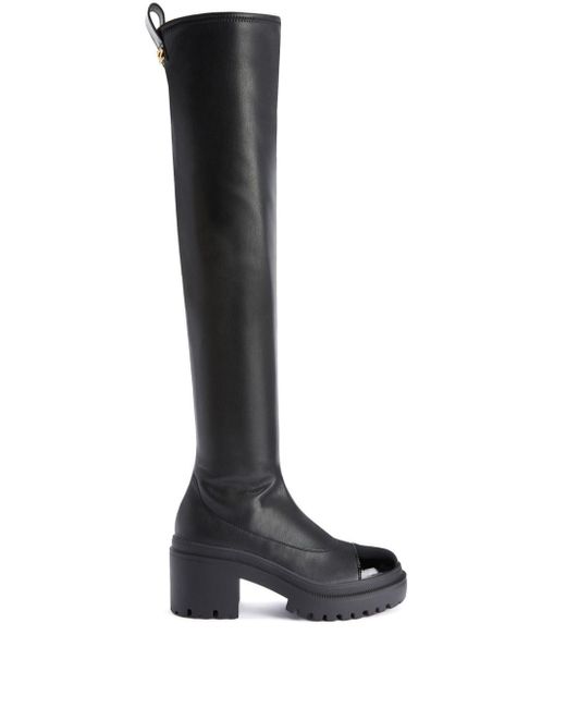 Giuseppe Zanotti Black Avela 70mm Thigh-high Leather Boots