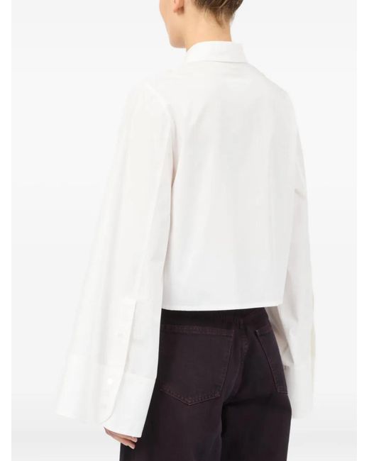 MM6 by Maison Margiela White Bell-Sleeve Shirt