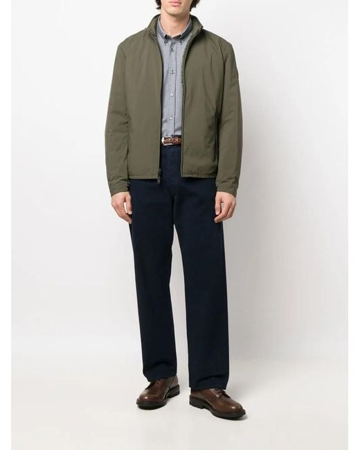Woolrich Green Logo-Patch Bomber Jacket for men