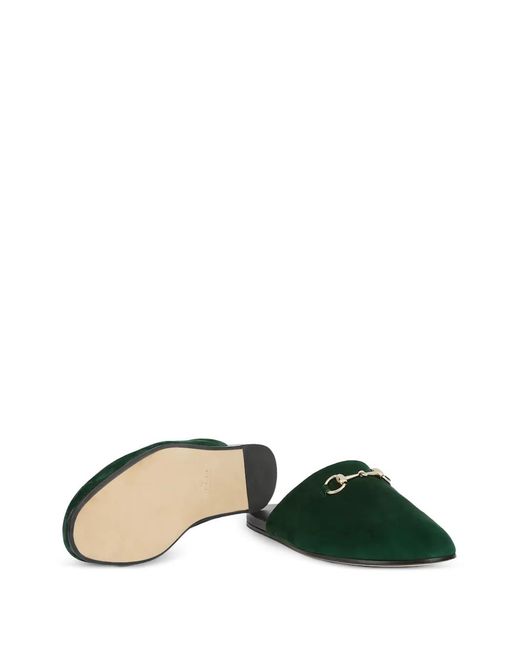 Gucci Green Horsebit Mules for men