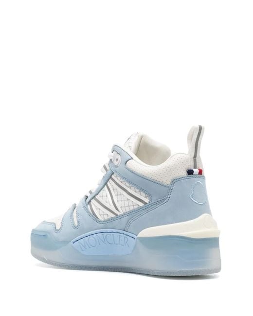 Moncler Blue Hightop Translucent Sole Shoe