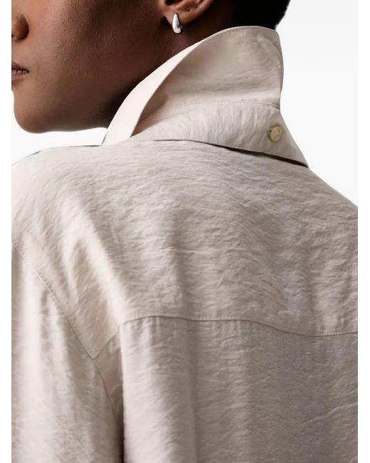 Marc O' Polo Natural Bow-Detail Long-Sleeve Shirt