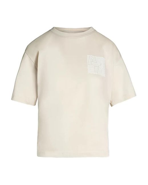 ALPHATAURI White Geometric-Print T-Shirt